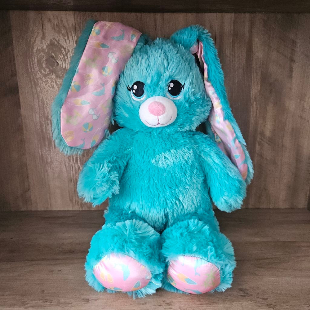 2022 Build A Bear Summer Vibes Beach Bunny Teal Plush